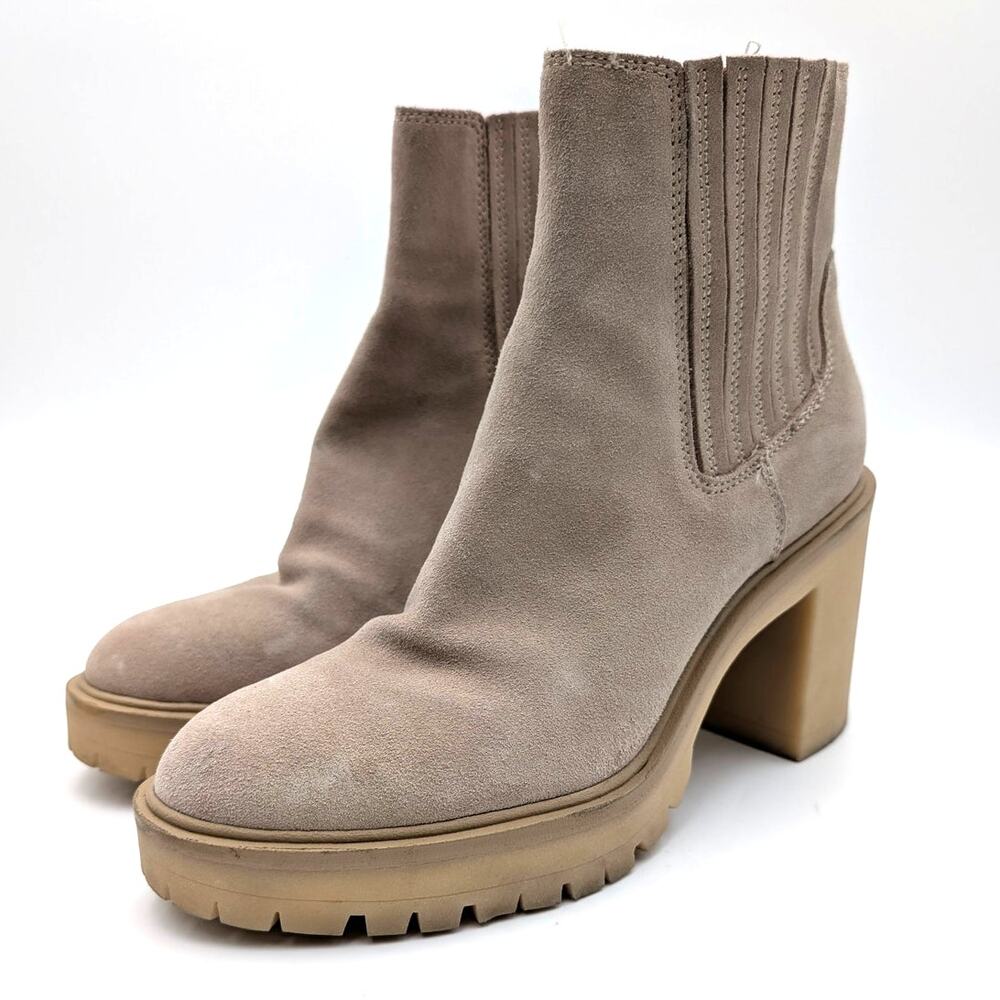 Dolce Vita Caster H2O Waterproof Lug Sole Platform Bootie Women's Dune Size US10